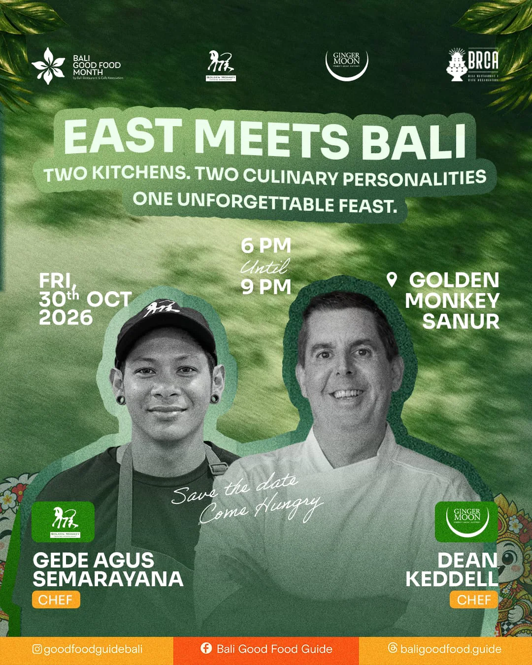 Bali Good Food Menu - 30 October