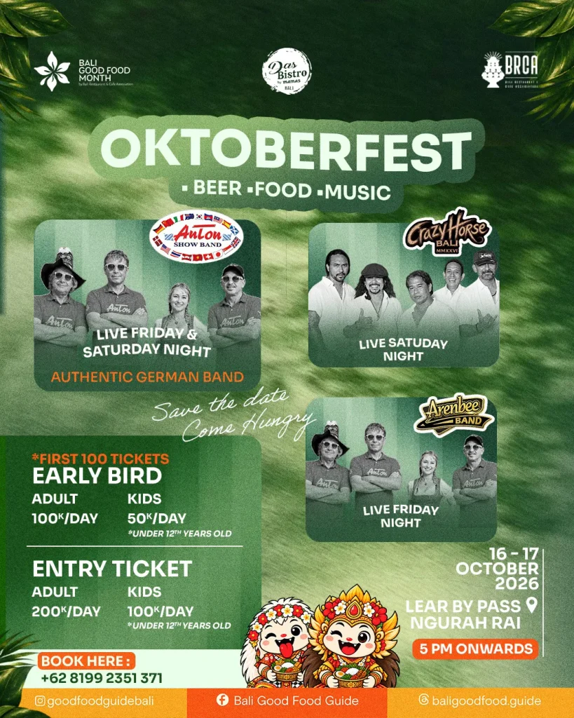 Bali Good Food Menu - Oktoberfest 22 October
